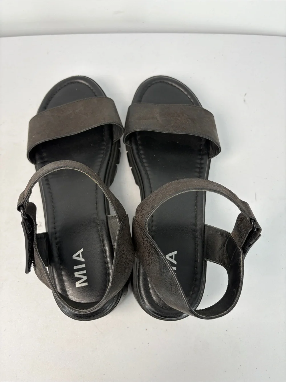 🥡 MIA vegan black  Chunky Platform Sandals